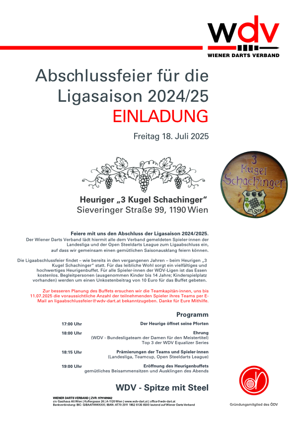 Plakat Ligaabschlussfeier
